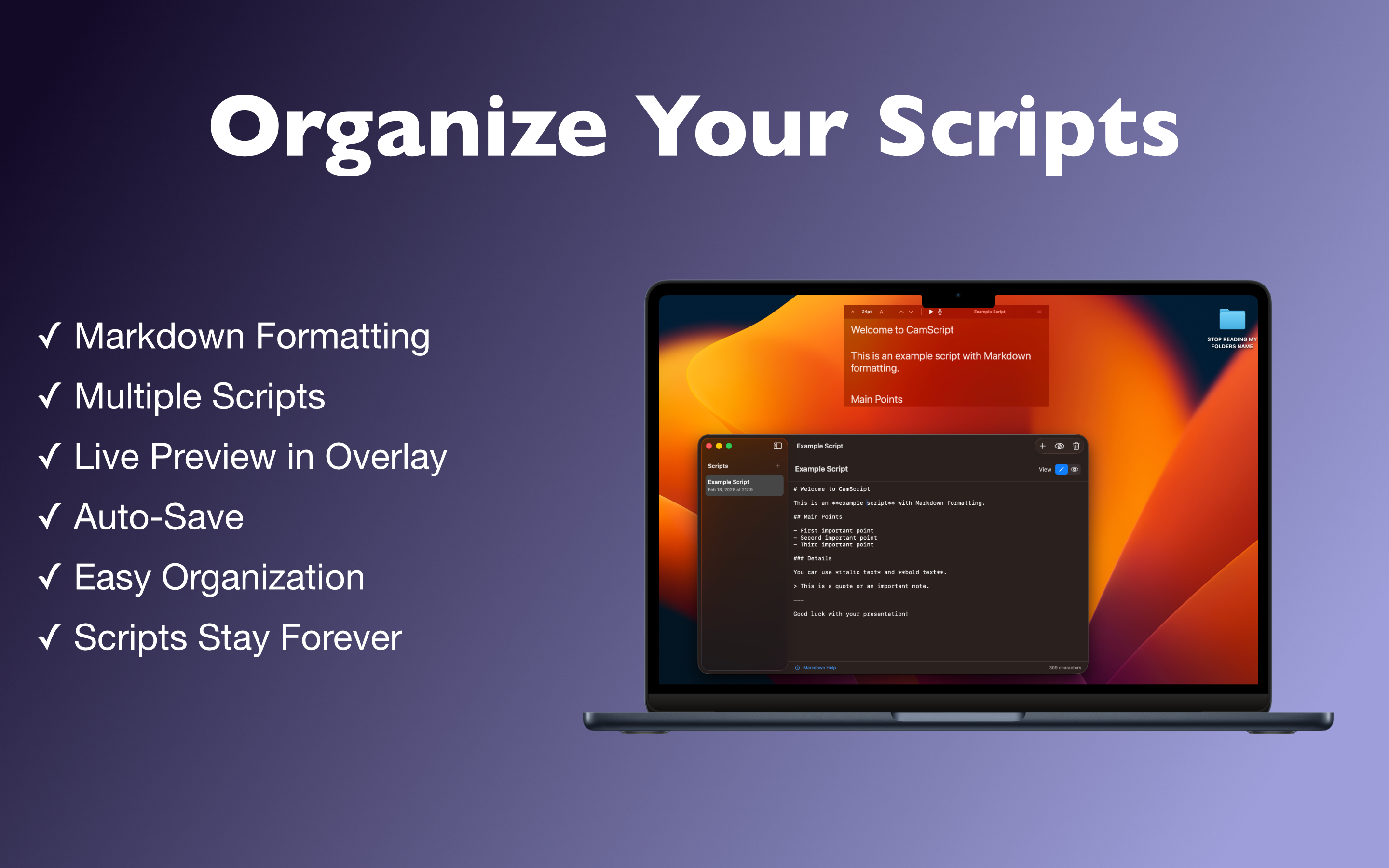 CamScript Usage